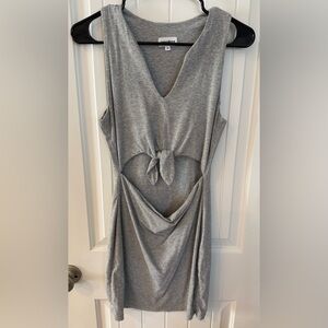 Superdown Gray Cutout Tie Front Mini Dress Size M Casual Lounge Sexy